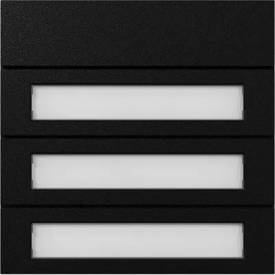 GIRA Ruftastenmodul 3-fach 5533925 | System 106 | Bus-System | vandalismussicher | kratzfest | außen | Schwarz matt