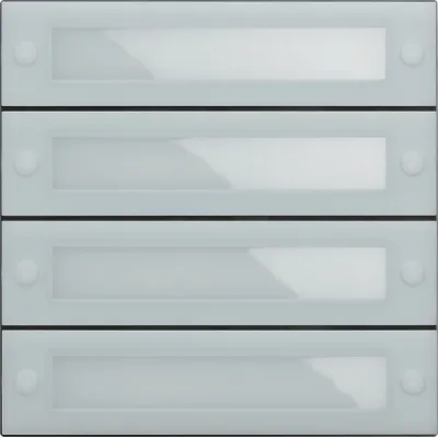 GIRA Ruftastenmodul 4-fach | System 106 | Bus-System | Echtmetall | 106,5x106,5mm | vandalismussicher