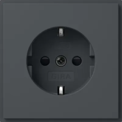 GIRA SCHUKO-Steckdose 445367 Unterputz Typ F | erhöht. Berührungsschutz | 16A 250V | IP20 | anthrazit RAL7016