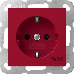 GIRA SCHUKO-Steckd. SH WSV Rot 4453108