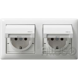 Gira Schuko-Steckdose 2f.rws-gl komplett 115803