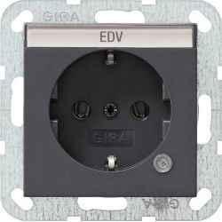 Gira Schuko-Steckdose anth m.Beleucht.,System55 045228