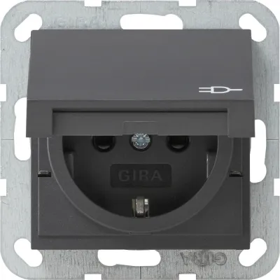 Gira Schuko-Steckdose anth m.Kindersch,System55 041428