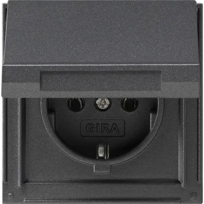 Gira Schuko-Steckdose anth m.Klappd., TX44 045467