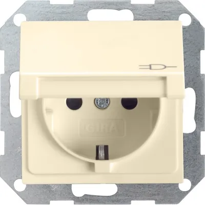 Gira Schuko-Steckdose cws-gl m.Klappdeckel 045401
