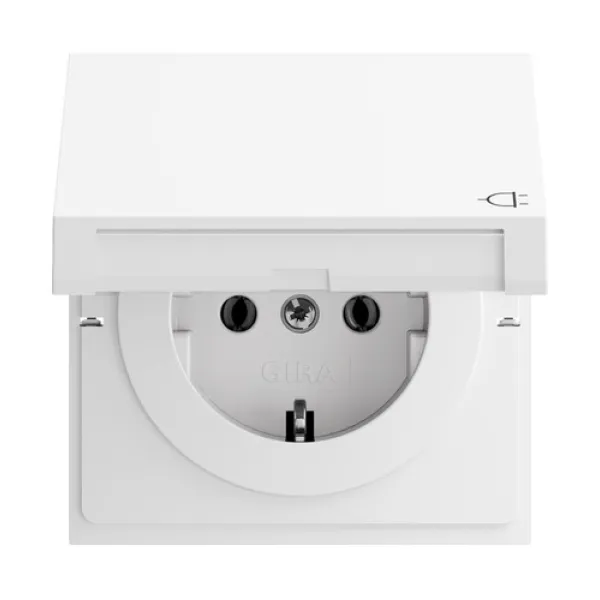 GIRA SCHUKO-Steckdose 445470 | Typ F CEE 7/3 | Unterputz | 16A 250V | Kunststoff Thermoplast | glänzend | weiß RAL 9010