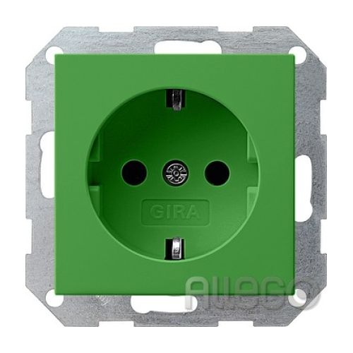 Bild: GIRA SCHUKO Steckdose grün 145502