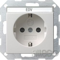 Gira Schuko-Steckdose KS BSF 046227 System 55 reinweiß matt Gira Schuko-Steckdos
