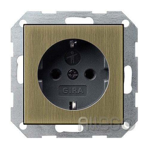 Bild: Gira SCHUKO-Steckdose KS System 55 brz/anth 0453603