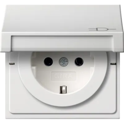 Gira Schuko-Steckdose rws-gl m.Klappdeckel 0454112