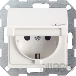 Gira Schuko-Steckdose rws m.Kindersch,System55 041427