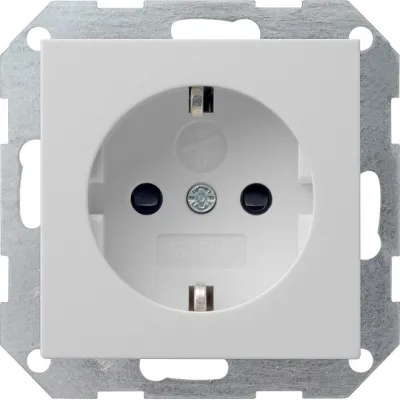 GIRA SCHUKO-Steckdose 0453015 | Unterputz | Shutter Berührungsschutz | Steckklemmen | 16A 250V | System 55 | grau matt