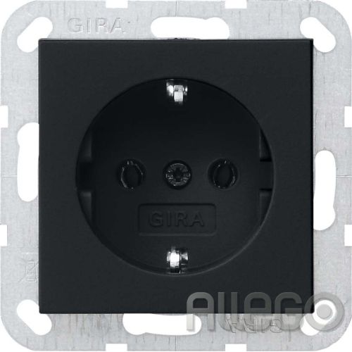 Bild: GIRA Schuko-Steckdose sw ohne Krallen 0466005