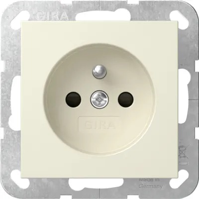 GIRA Steckdose 448501 | Unterputz System 55 | Schutzkontakt mit Shutter | 16A 250V | Berührungsschutz | cremeweiß