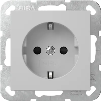 GIRA Steckdose 4755015 | SCHUKO Typ F | Unterputz System 55 | Safety Plus Berührungsschutz | IP20 | 16A 250V | grau matt