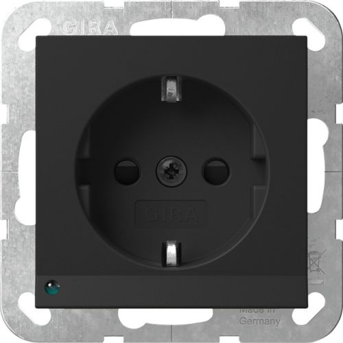 Bild: GIRA Steckdose SCHUKO 4170005 LED-Leuchte+SH System 55 sw m