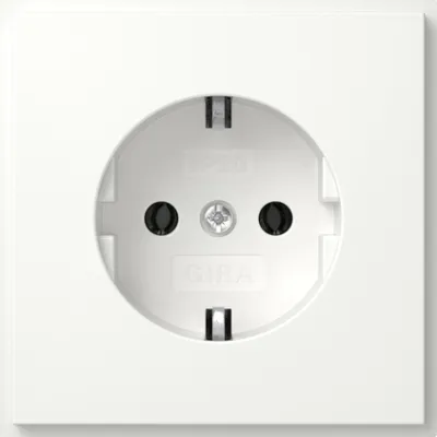 GIRA Steckdose SCHUKO 418866 | Unterputz Typ F | 16A 250V | TX_44 Serie | Kunststoff Thermoplast | reinweiß RAL 9010