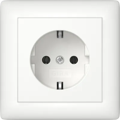 GIRA SCHUKO Steckdose 444027 | Standard 55 | Unterputz | Vollplatte | 16A 250V | IP20 | Thermoplast | weiß matt