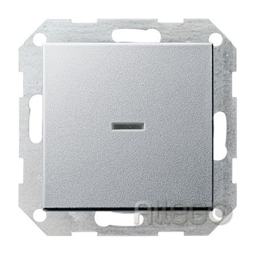 Bild: Gira Tast-Kontr.-Ausschalter 2p. 012226 System 55 Farbe Alu