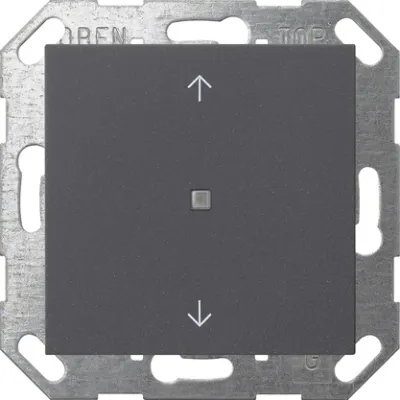 GIRA KNX Taster 1fach 517228 | System 55 | Busankoppler | Temperatursensor | Pfeilsymbole | Anthrazit | Kunststoff
