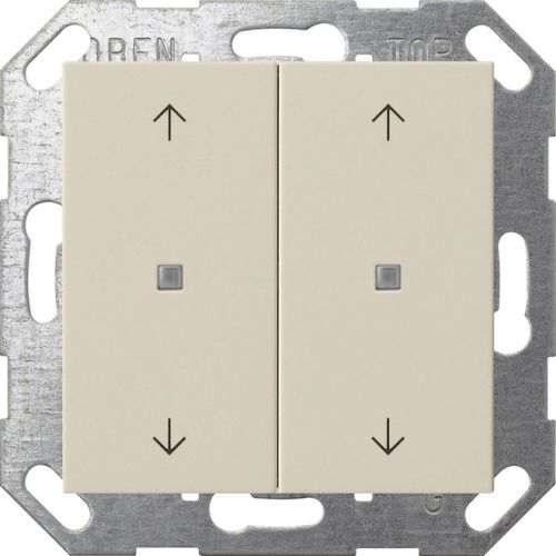 Bild: GIRA Taster Wippe KNX, 2f, Cremeweiß 517401