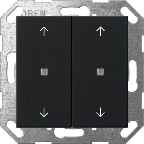 Bild: GIRA Taster Wippe KNX, 2f, Schwarz 5174005