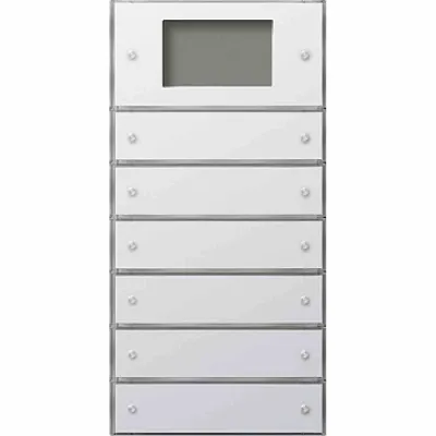 GIRA Tastsensor 3 Plus 2046112 KNX Flächenschalter 6-fach | Raumthermostat | Sensor | Unterputz | Reinweiß glänzend