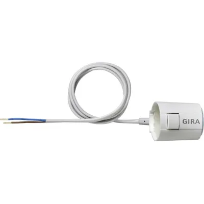 GIRA Thermischer Stellantrieb 217900 | 24V | KNX | Heizungsventil | IP20 | VA 80 Adapter | stromlos geschlossen