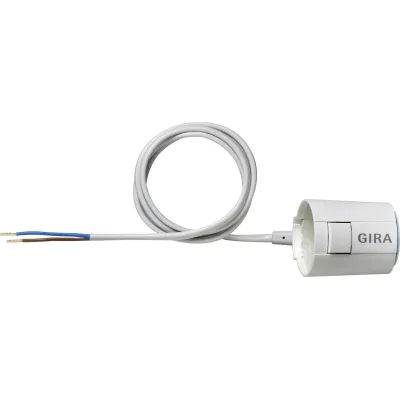 GIRA Thermischer Stellantrieb 217900 | 24V | KNX | Heizungsventil | IP20 | VA 80 Adapter | stromlos geschlossen