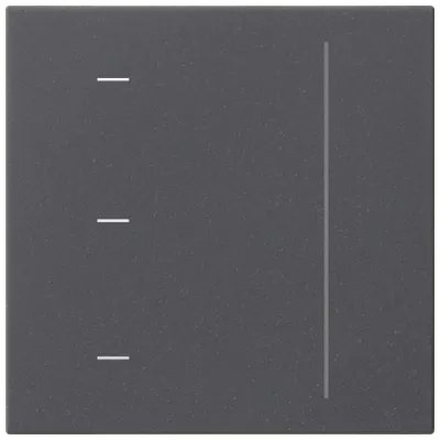 GIRA Touchaufsatz System 3000 536528 | System 55 | Bedienelement Schalten, Dimmen, Jalousie | LED-Anzeige | anthrazit