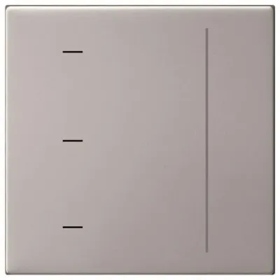 GIRA Touchaufsatz System 3000 5365600 | Schalten & Dimmen | 1-fach | LED-Anzeige | Edelstahl | passend für System 55