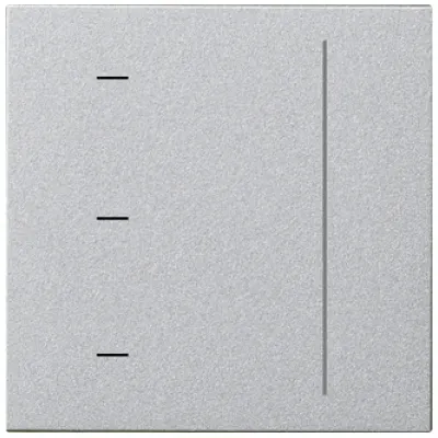 GIRA Touchaufsatz System 3000 536526 | Bedienelement Schalten Dimmen Jalousie | LED-Anzeige | 1-fach | Thermoplast | Alu