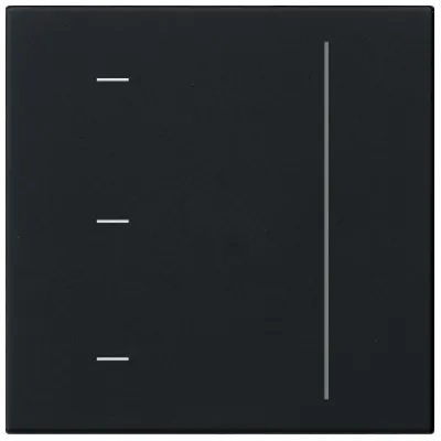 GIRA Touchaufsatz System 3000 5365005 | Bedienelement Schalten & Dimmen | LED-Anzeige | 1-fach | matt | schwarz