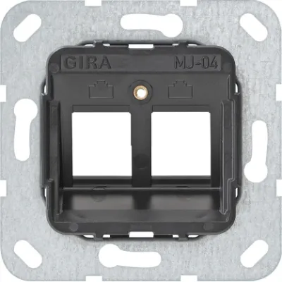 GIRA Tragring Modular Jack 2-fach MJ-04 560400 | Unterputz | Basiselement | IP20 | für Schraubbefestigung