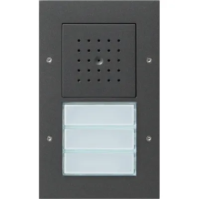 Gira Türstation AP 3fach 126767 | Aufputz | Bus-System | 3 Ruftasten | vandalismussicher | anthrazit