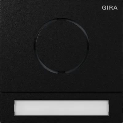 GIRA Türstationsmodul System 106 5565925 | Ruftaster | Bus-System | 1 Klingeltaste | außen geeignet | schwarz matt