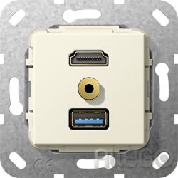 Gira UP Tragring HDMI und USB A cws Klinke 568001
