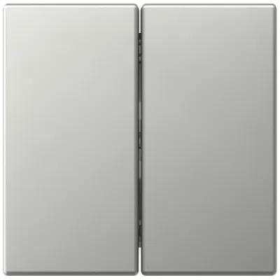 GIRA Wippe 2fach gerade 3495600 | Schalterabdeckung | System 55 | Edelstahl | Metall | silber