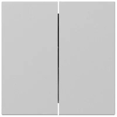 GIRA Wippe 2fach gerade 3495015 | System 55 | Lichtschalterabdeckung | Kunststoff matt lackiert | grau