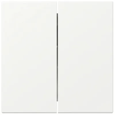GIRA Wippe 2fach gerade 349527 | System 55 | Serienschalter | Kunststoff Thermoplast | Reinweiß seidenmatt | RAL 9010