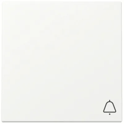 GIRA Wippe Schalter 328627 | System 55 | Symbol Klingel | Reinweiß matt | Thermoplast | IP20 | RAL 9010