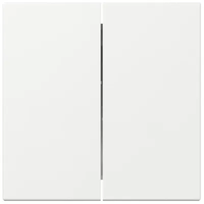 GIRA Wippe 2fach gerade 349503 | Serien-Schalter System 55 | Thermoplast glänzend | reinweiß RAL 9010