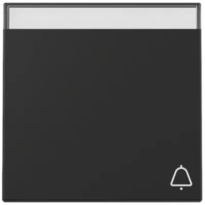 GIRA Wippe Symbol Klingel 3673005 | System 55 | Beschriftungsfeld | Kunststoff Thermoplast | Schwarz matt lackiert