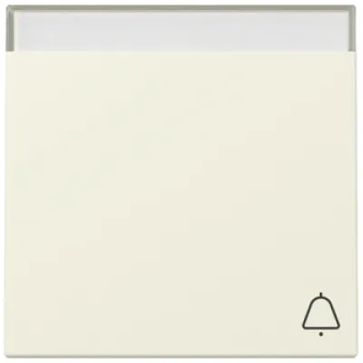 GIRA Wippe Schalter 367301 | Klingel Symbol | System 55 | Beschriftungsfeld | Thermoplast | Cremeweiß glänzend