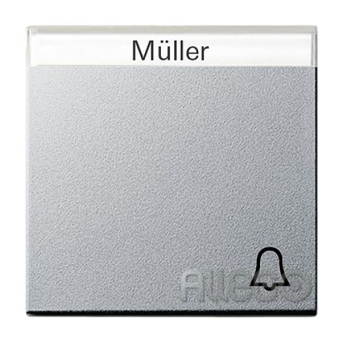 Bild: Gira Wippe Klingel alu m.Schriftf.,System55 067326