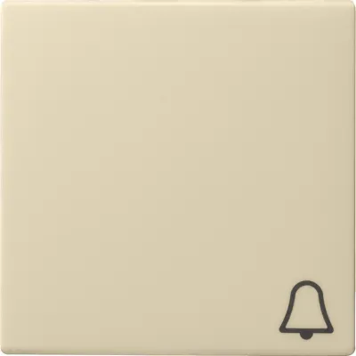 GIRA Wippe für Klingelschalter 028601 | System 55 | Symbol Klingel | einteilig | Kunststoff | cremeweiß glänzend