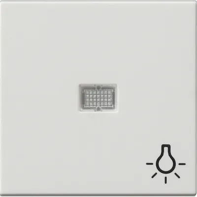 GIRA Wippe für Schalter/Taster 063027 | System 55 | Symbol Licht | Kontrollfenster groß | reinweiß seidenmatt | IP20