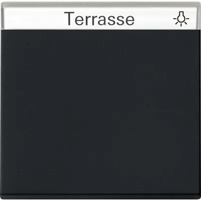 GIRA Wippe mit Beschriftungsfeld 0299005 | System 55 Schalter/Taster | Kunststoff | matt | schwarz