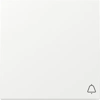 GIRA Wippe Schalter 328670 | Klingel Symbol | Flächenschalter | einteilig | Reinweiß glänzend | Thermoplast | IP20