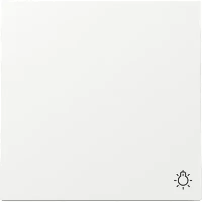GIRA Wippe Schalter 328570 | Symbol Licht | Flächenschalter | einteilig | Kunststoff | glänzend | weiß RAL 9010